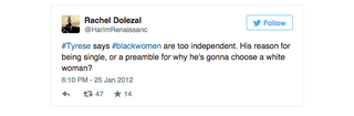 Illustration for article titled 9 Tweets From Rachel Dolezal That Will Really Make You Think